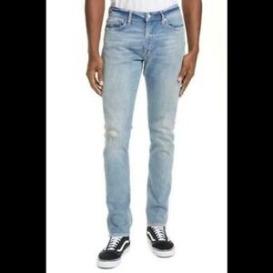 OVADIA & Sons Distressed Skinny 001 Jeans in Paint Light Size 29 NWT $ 270